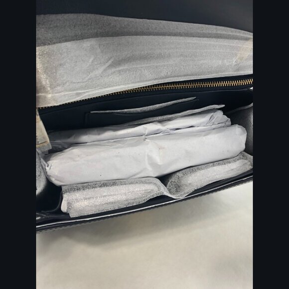 Coach Alie in Signature Jacquard with Leather & Snakeskin Detail C3756, Navy - Picture 5 of 6